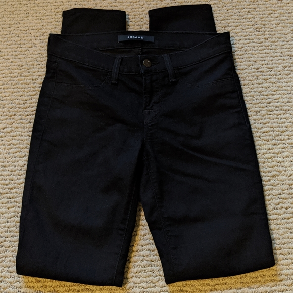 J BRAND Supper Skinny Jeans in Pitch Black - Picture 2 of 8